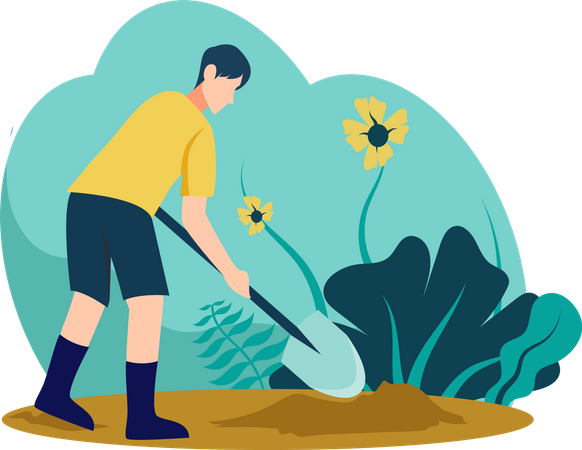 Tree Plantation  Illustration