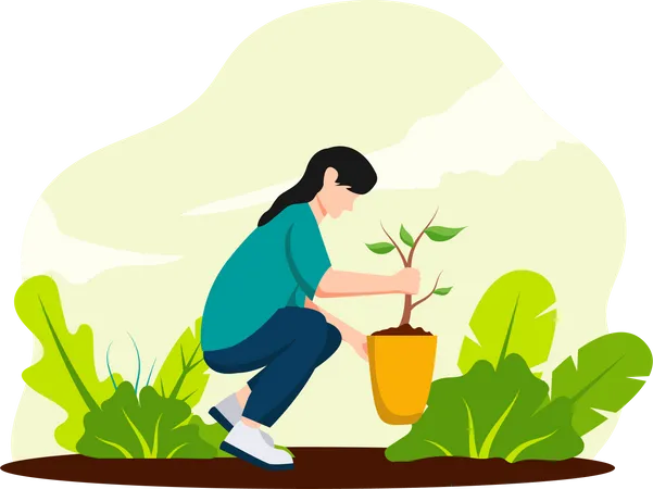 Tree Plantation  Illustration