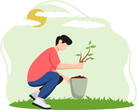 Tree Plantation  Illustration