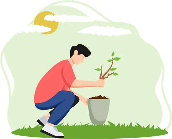 Tree Plantation  Illustration