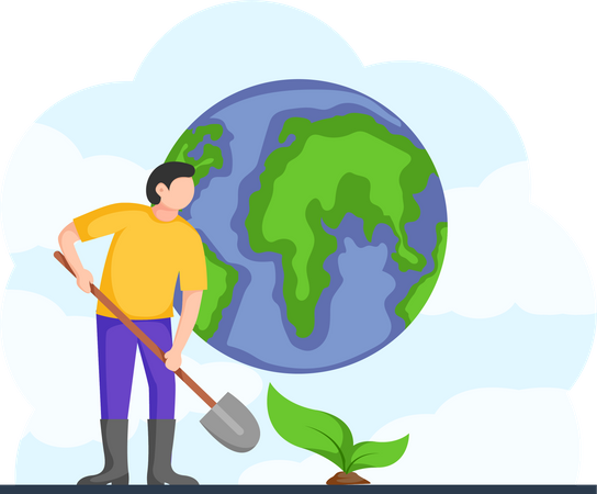 Tree Plantation  Illustration