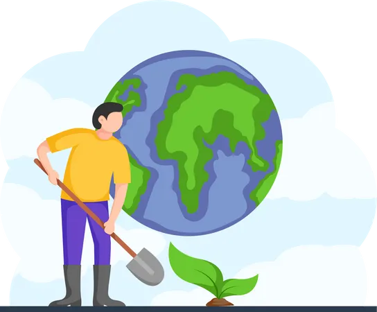 Tree Plantation  Illustration