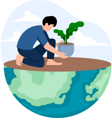 Tree Plantation  Illustration