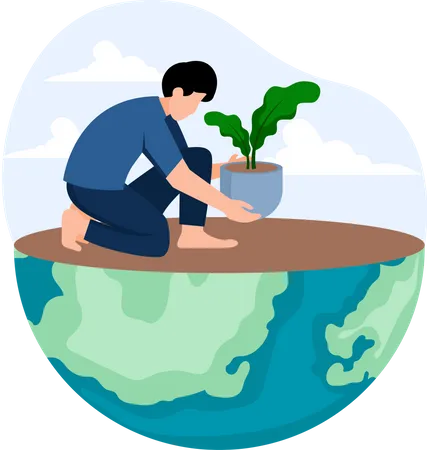 Tree Plantation  Illustration