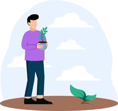 Tree Plantation  Illustration