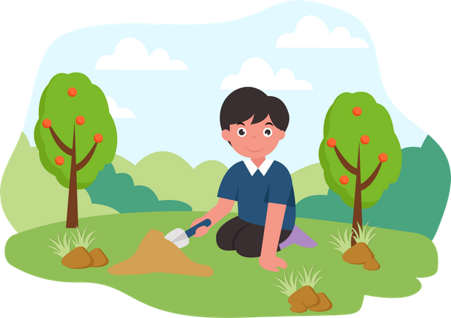 Tree Plantation  Illustration