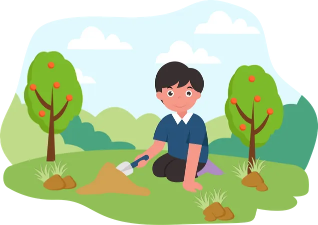 Tree Plantation  Illustration