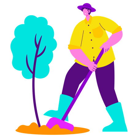 Tree Planting  Illustration