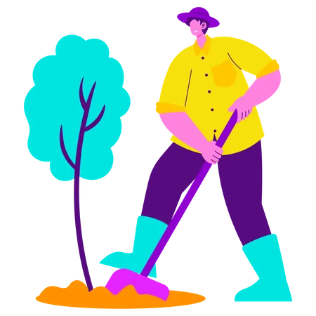 Tree Planting  Illustration