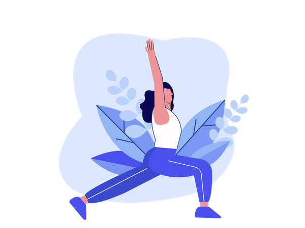 Tree pose  Illustration