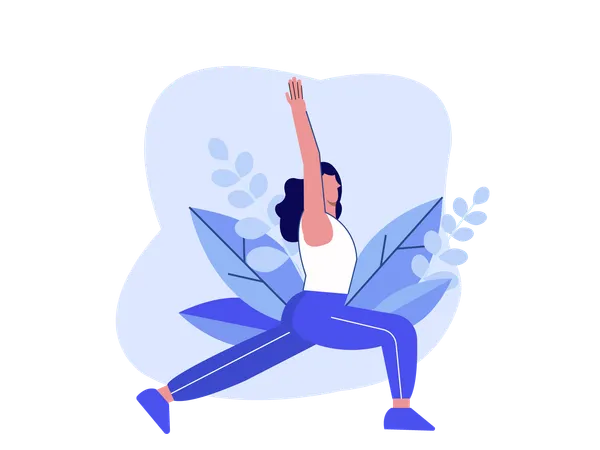 Tree pose  Illustration