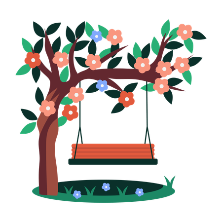 Tree swing  Illustration