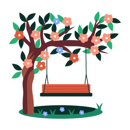 Tree swing  Illustration