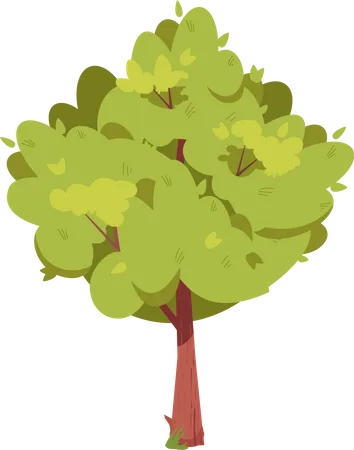 Tree with green leaves Illustration