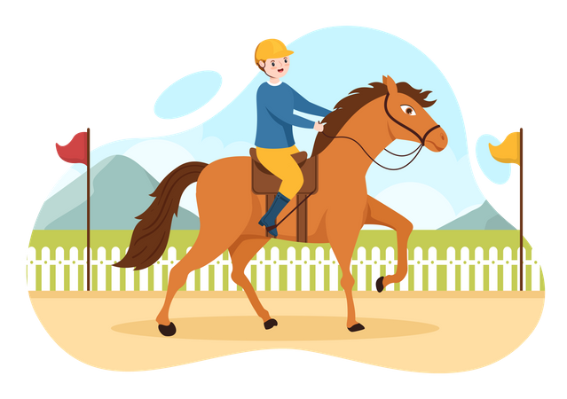 Treinamento de cavalos  Ilustração