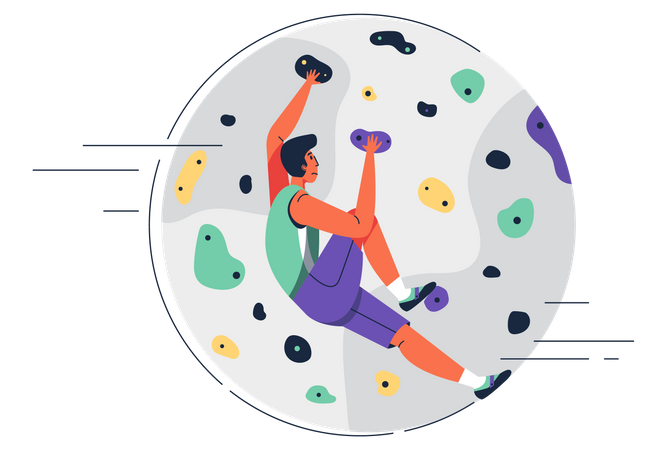 Treinamento de escalada  Ilustração