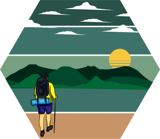 Trekking  Illustration