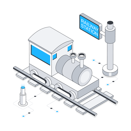 Tren y locomotora  Ilustración