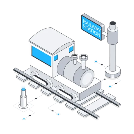 Tren y locomotora  Ilustración