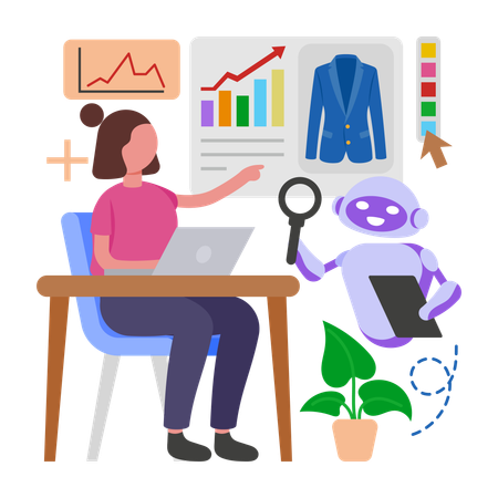 Trend Forecasting by AI  Illustration