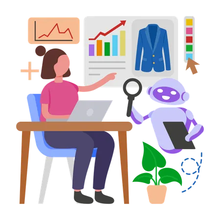 Trend Forecasting by AI  Illustration