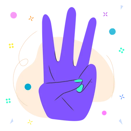 Três dedos  Ilustração