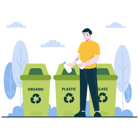 Trier les poubelles  Illustration