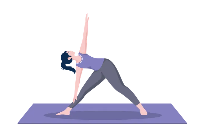 Triangle pose  Illustration