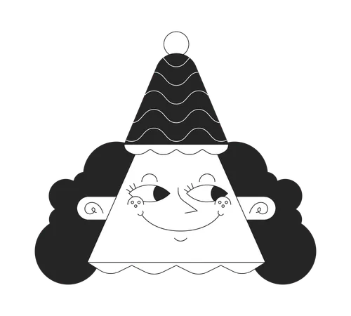 Triangle woman funny hat  Illustration
