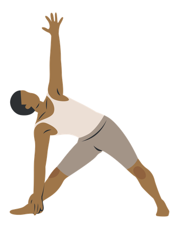 Triangle Yoga  Illustration