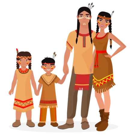 Tribal family  Illustration