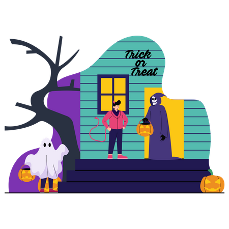 Trick or Treat  Illustration