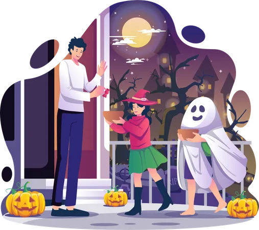 Trick or treat  Illustration