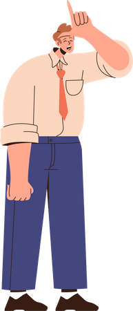Triste jovem freelancer de negócios  Ilustração