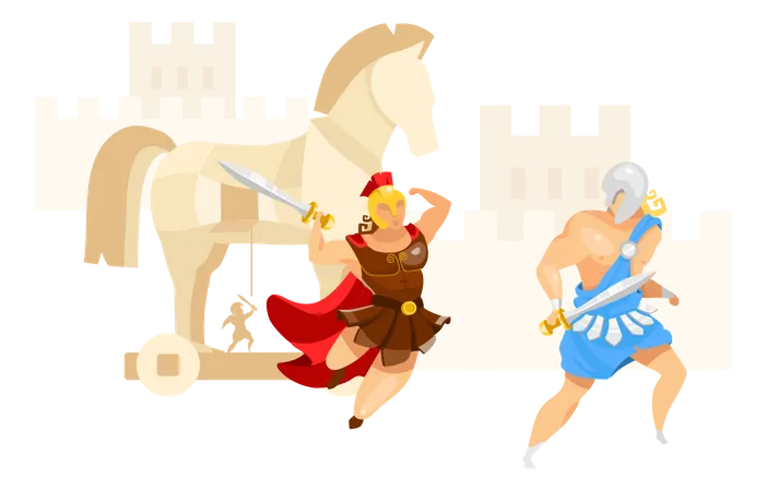 Trojan war  Illustration