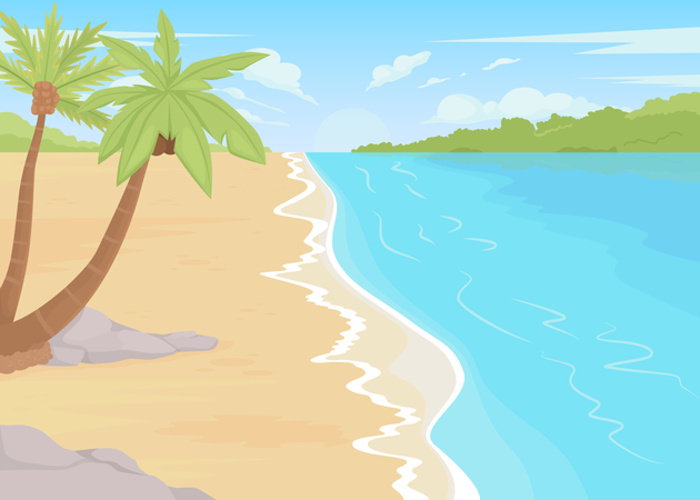 Tropischer Urlaub  Illustration