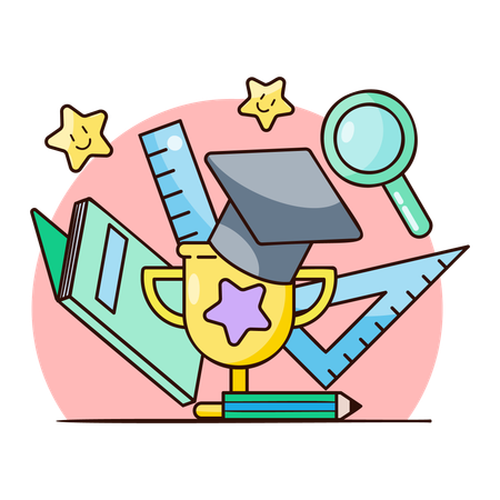 Trophée de remise des diplômes  Illustration