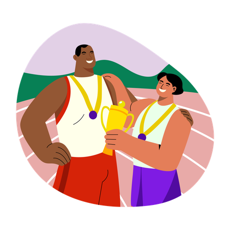Trophée des sports olympiques  Illustration