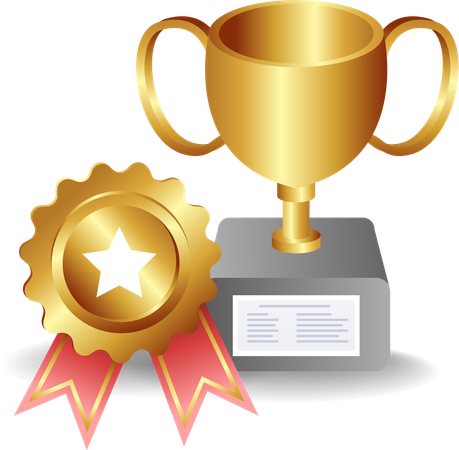 Trophées et certificats de champion  Illustration