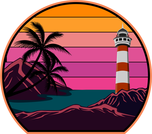 Tropical Beach  Illustration