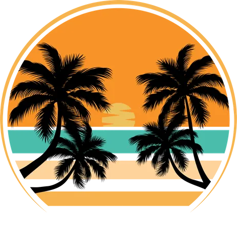 Tropical beach  Illustration