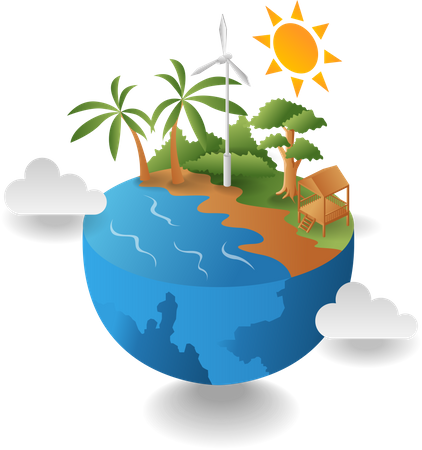 Tropical beach  Illustration