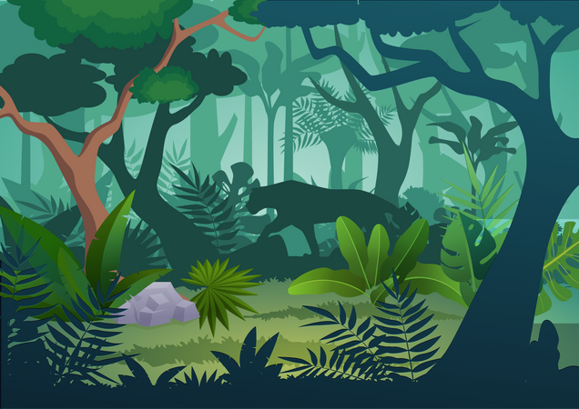 Tropical Forest Illustration