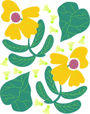 Tropical Hibiscus Delight  Illustration