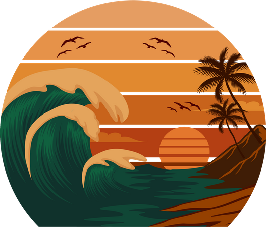 Tropical paradise  Illustration