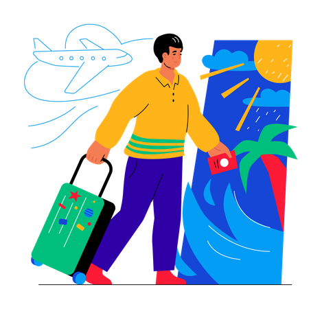 Tropical vacation  Illustration