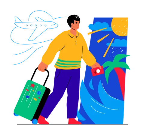 Tropical vacation  Illustration