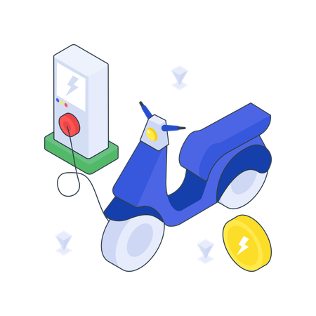 Scooter électrique  Illustration