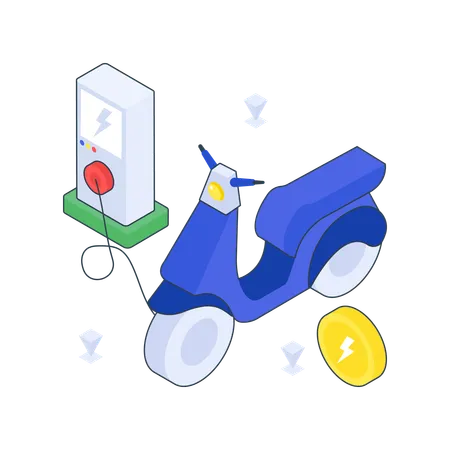 Scooter électrique  Illustration