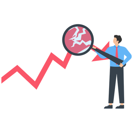 Trouble and problems in the stock market  Illustration